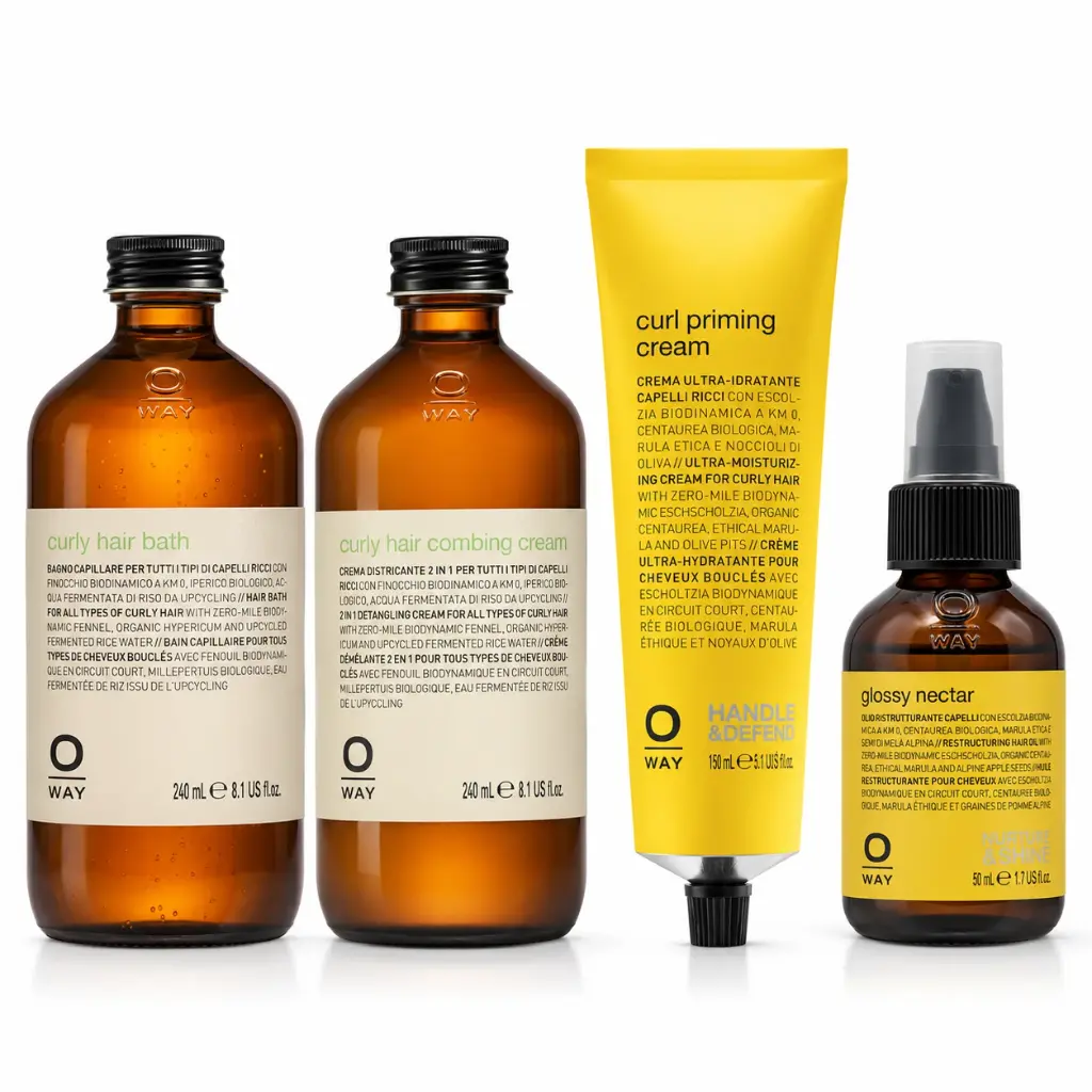 Routine Cheveux Bouclés Oway – Hydratation, Définition & Brillance