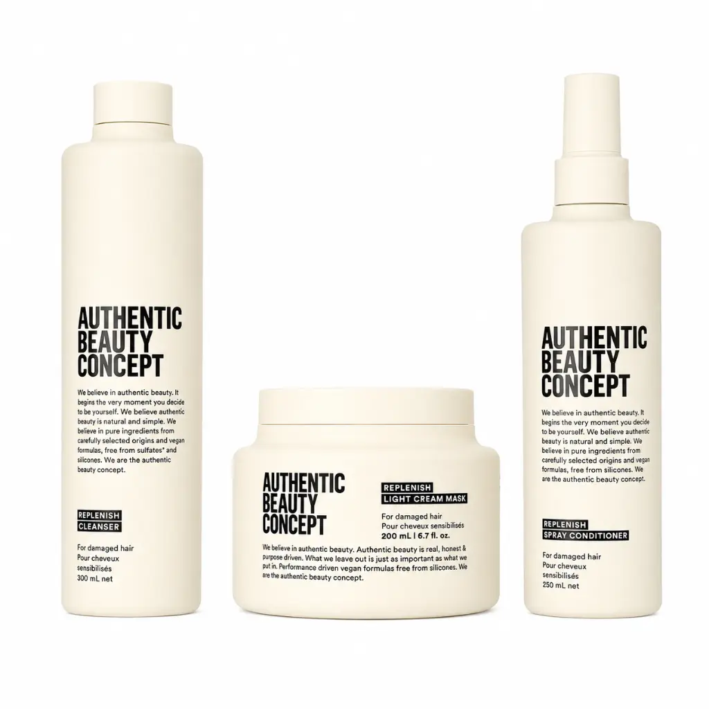Routine Cheveux Abîmés Authentic Beauty Concept Replenish
