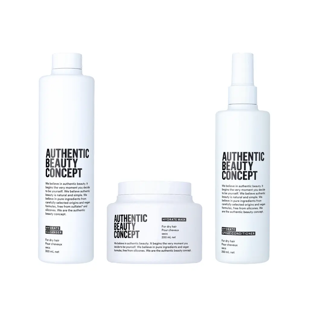 Routine Cheveux Secs Authentic Beauty Concept – Hydratation Intense (Cheveux secs)