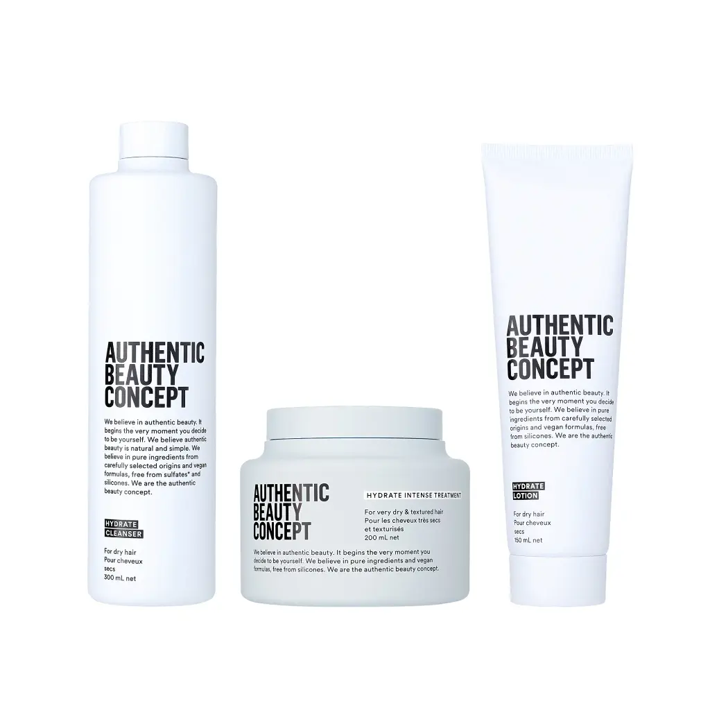 Routine Cheveux Secs Authentic Beauty Concept – Hydratation Intense